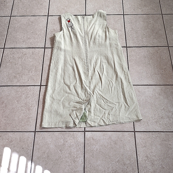 Betsy Lauren Sheath Dress Size 16W Embroidered Lined Back Split Color Lime "30" - Picture 3 of 13